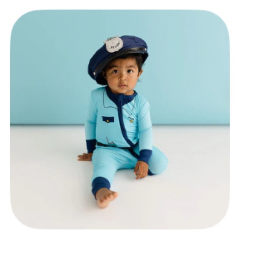 Posh Peanut Convertible Kids Police Officer Sleeper
